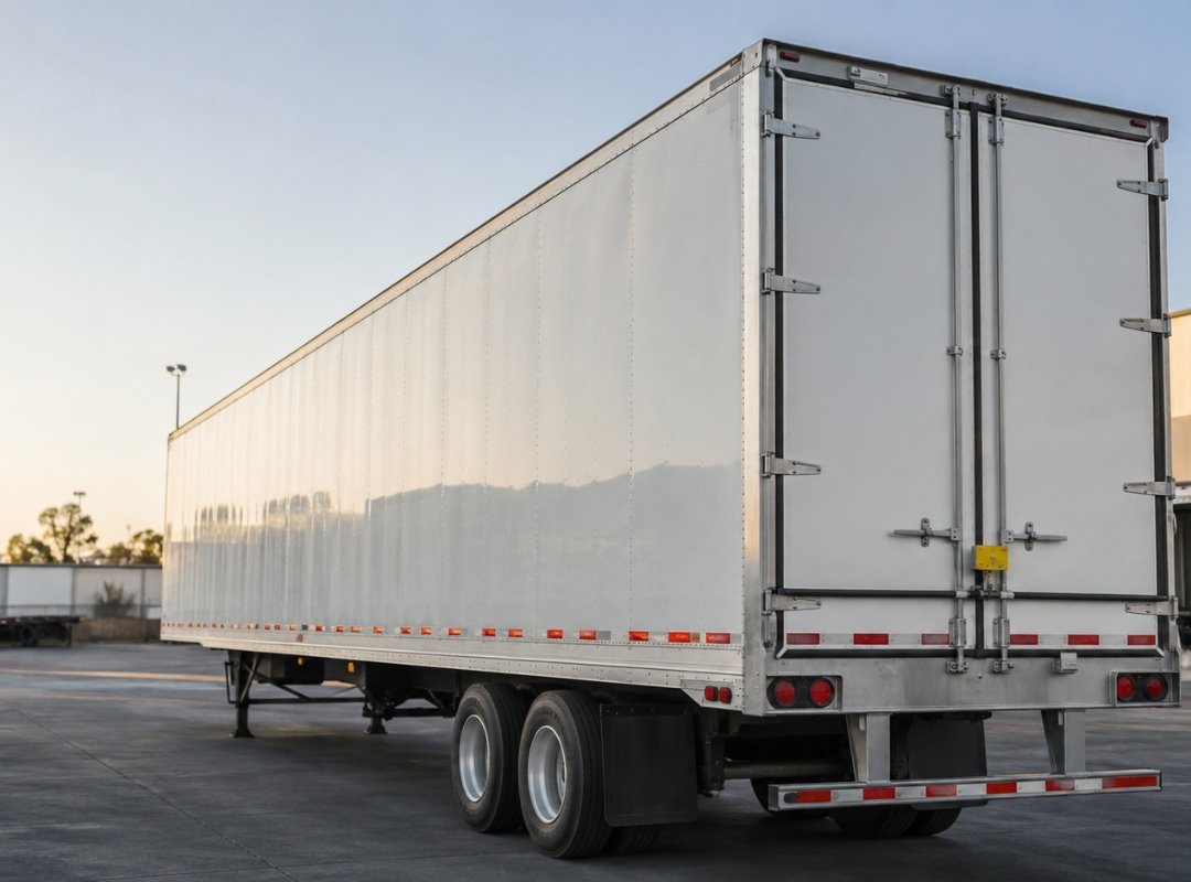 Sealed in-bond trailer staged for movement toward the Otay Mesa border crossing